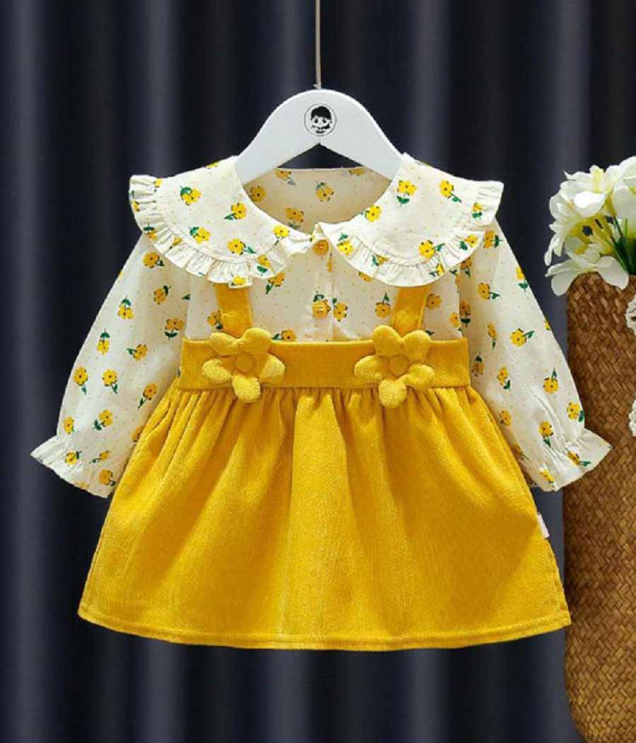 Robe discount jaune fleurie